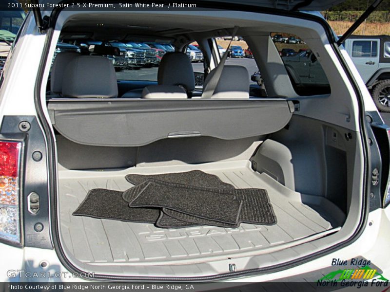 Satin White Pearl / Platinum 2011 Subaru Forester 2.5 X Premium