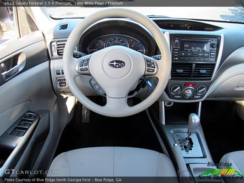 Satin White Pearl / Platinum 2011 Subaru Forester 2.5 X Premium
