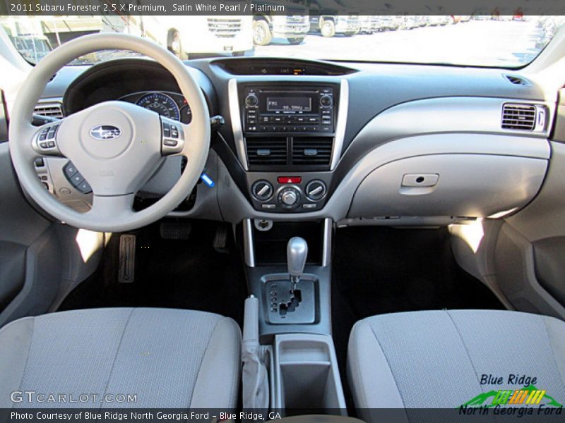 Satin White Pearl / Platinum 2011 Subaru Forester 2.5 X Premium