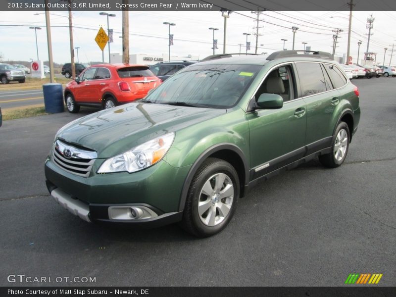 Cypress Green Pearl / Warm Ivory 2012 Subaru Outback 3.6R Limited