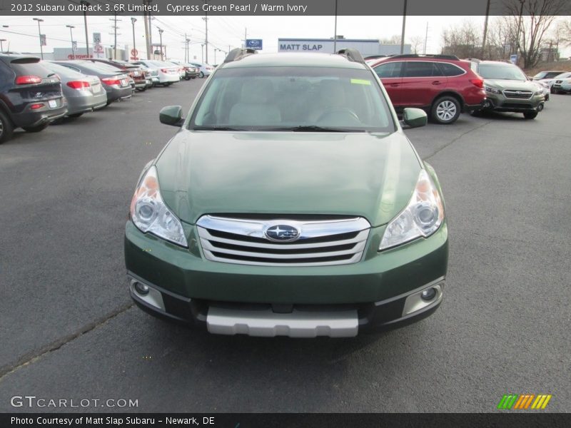 Cypress Green Pearl / Warm Ivory 2012 Subaru Outback 3.6R Limited