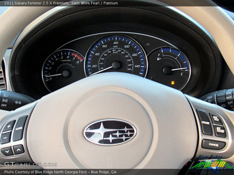 Satin White Pearl / Platinum 2011 Subaru Forester 2.5 X Premium