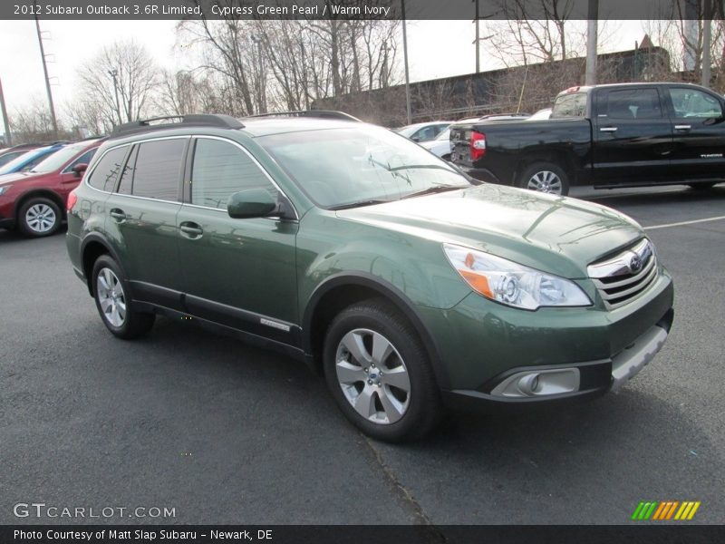 Cypress Green Pearl / Warm Ivory 2012 Subaru Outback 3.6R Limited