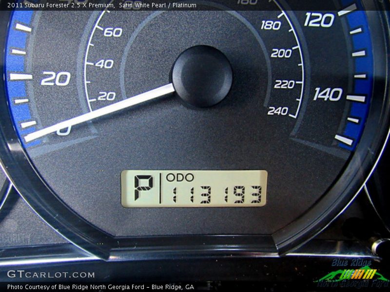 Satin White Pearl / Platinum 2011 Subaru Forester 2.5 X Premium