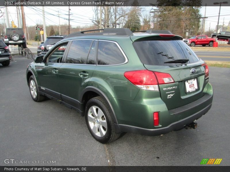 Cypress Green Pearl / Warm Ivory 2012 Subaru Outback 3.6R Limited