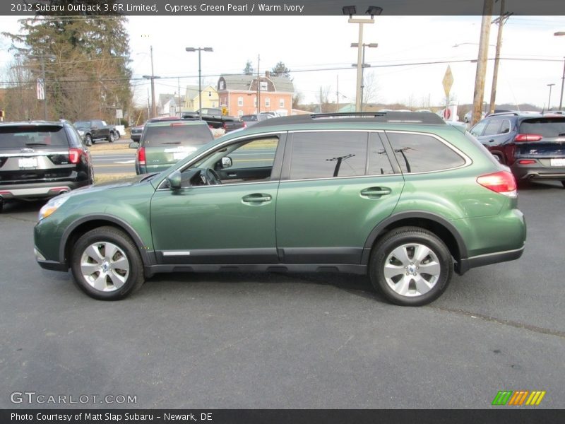 Cypress Green Pearl / Warm Ivory 2012 Subaru Outback 3.6R Limited