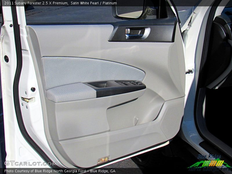 Satin White Pearl / Platinum 2011 Subaru Forester 2.5 X Premium