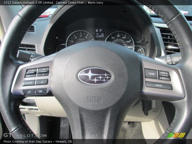 Cypress Green Pearl / Warm Ivory 2012 Subaru Outback 3.6R Limited