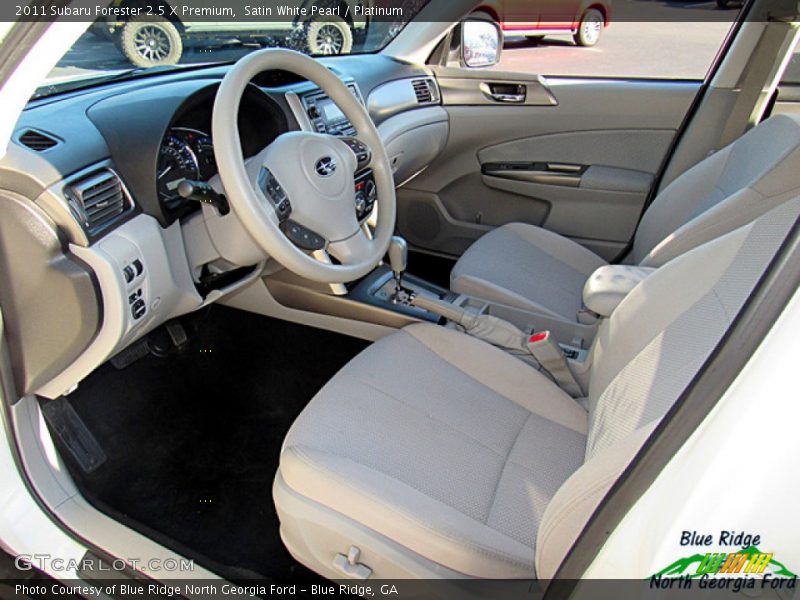 Satin White Pearl / Platinum 2011 Subaru Forester 2.5 X Premium