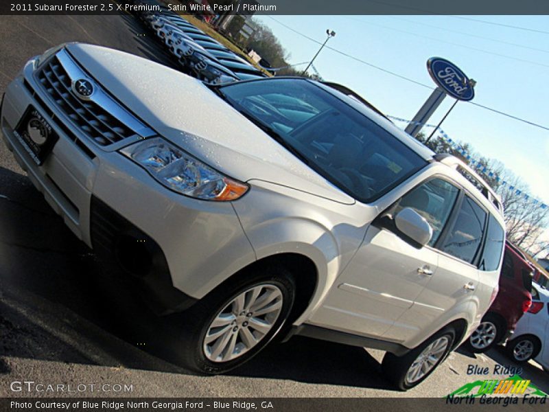 Satin White Pearl / Platinum 2011 Subaru Forester 2.5 X Premium