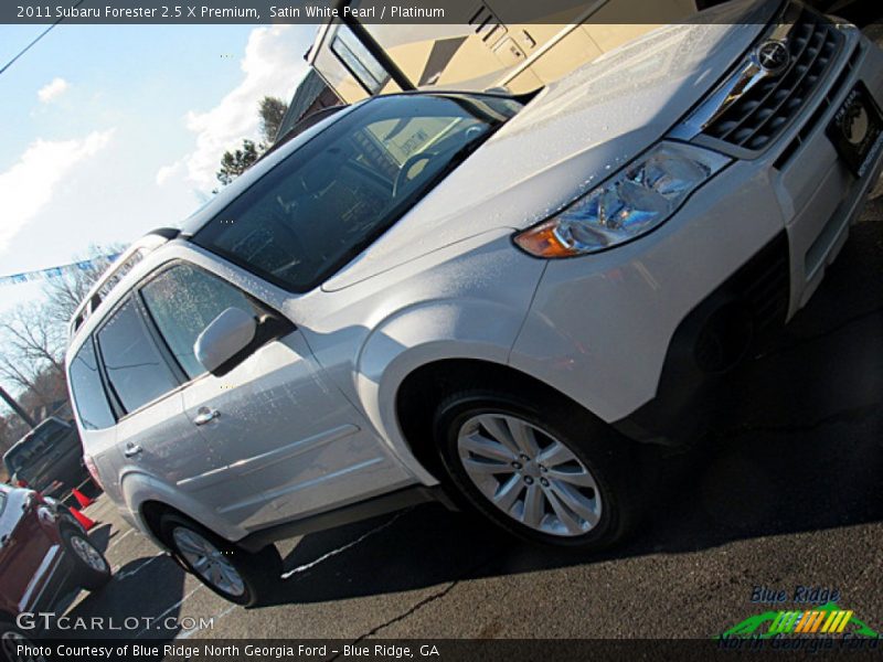 Satin White Pearl / Platinum 2011 Subaru Forester 2.5 X Premium