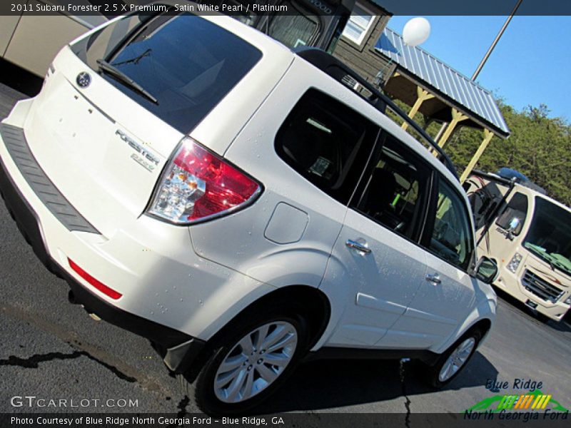 Satin White Pearl / Platinum 2011 Subaru Forester 2.5 X Premium