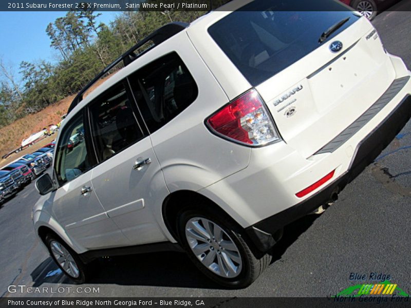 Satin White Pearl / Platinum 2011 Subaru Forester 2.5 X Premium