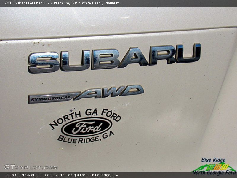 Satin White Pearl / Platinum 2011 Subaru Forester 2.5 X Premium