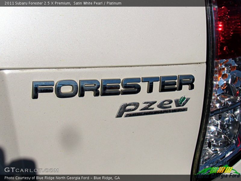 Satin White Pearl / Platinum 2011 Subaru Forester 2.5 X Premium