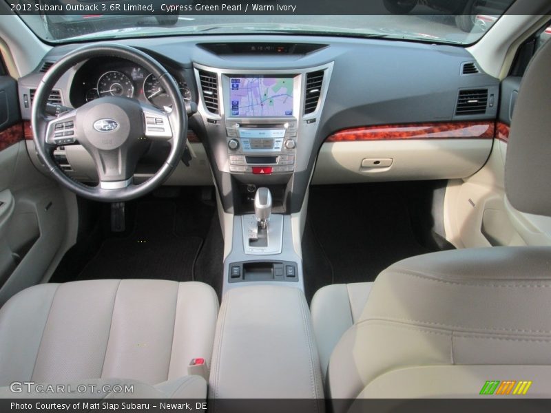 Cypress Green Pearl / Warm Ivory 2012 Subaru Outback 3.6R Limited