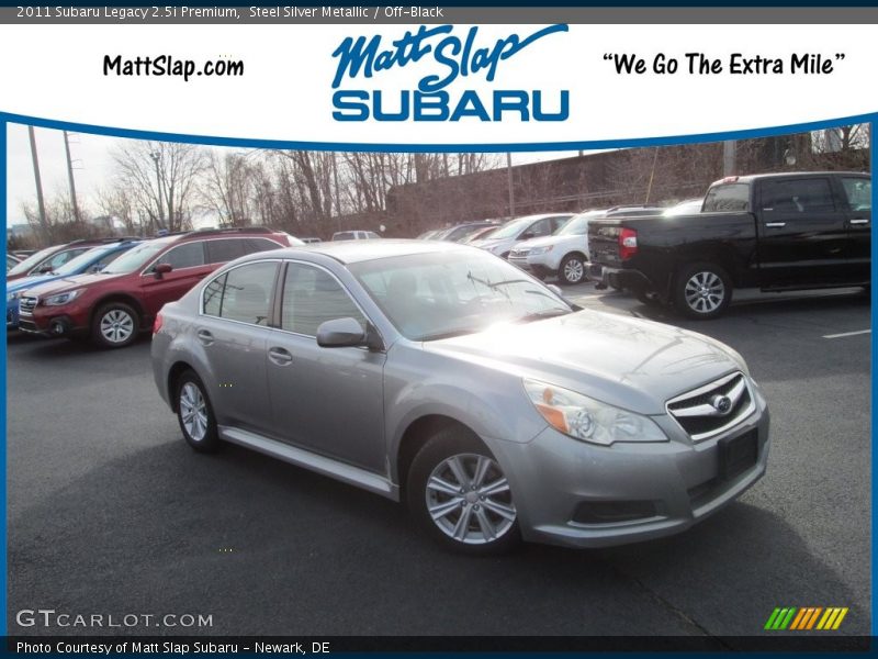 Steel Silver Metallic / Off-Black 2011 Subaru Legacy 2.5i Premium