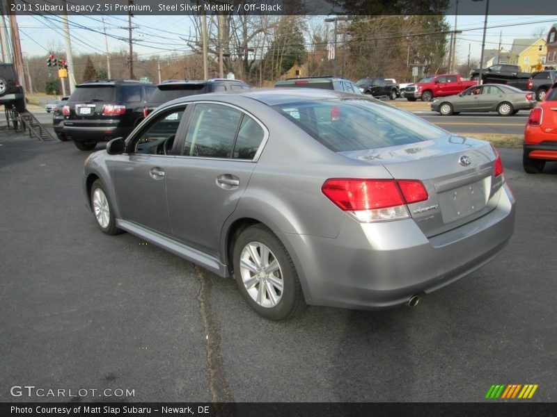 Steel Silver Metallic / Off-Black 2011 Subaru Legacy 2.5i Premium