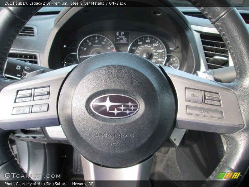 Steel Silver Metallic / Off-Black 2011 Subaru Legacy 2.5i Premium