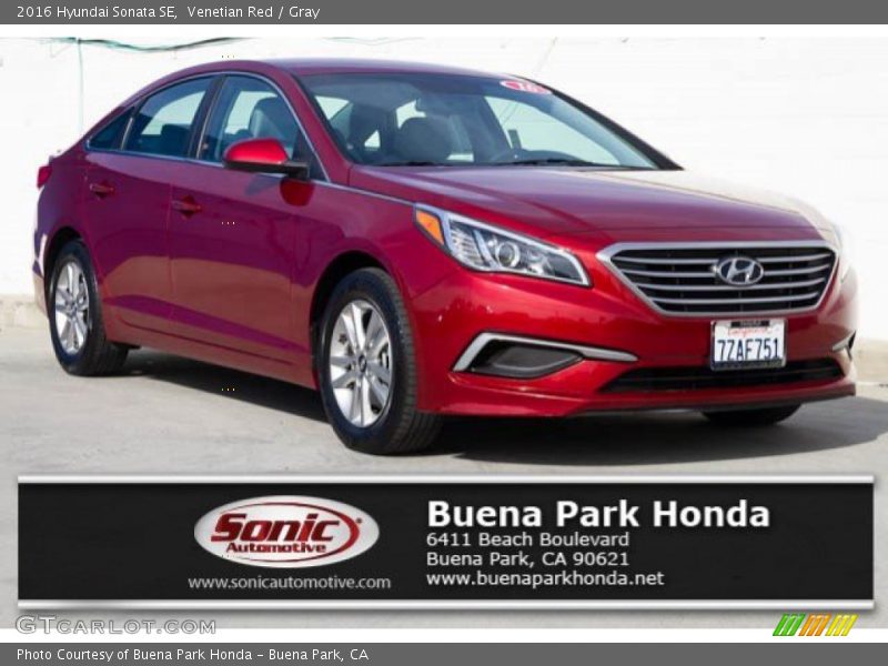 Venetian Red / Gray 2016 Hyundai Sonata SE