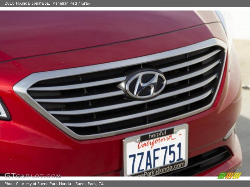 Venetian Red / Gray 2016 Hyundai Sonata SE