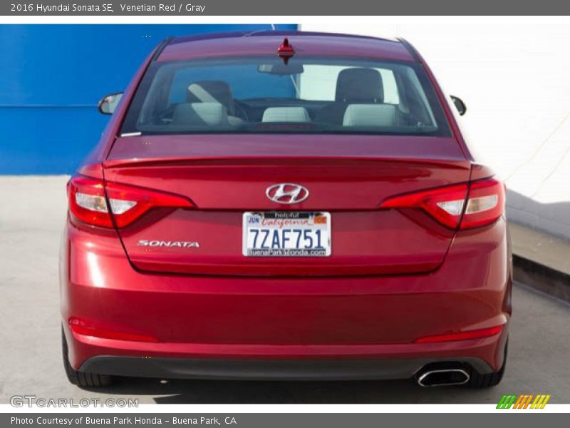 Venetian Red / Gray 2016 Hyundai Sonata SE