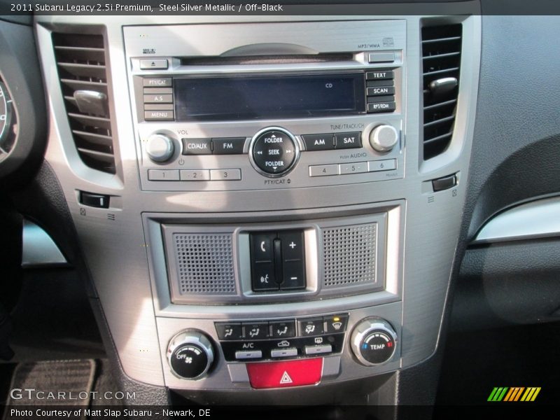 Steel Silver Metallic / Off-Black 2011 Subaru Legacy 2.5i Premium