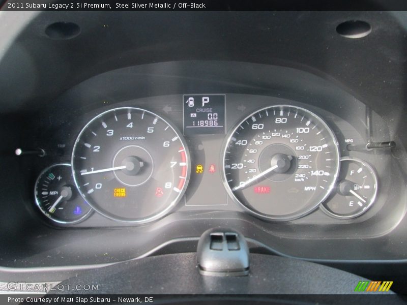 Steel Silver Metallic / Off-Black 2011 Subaru Legacy 2.5i Premium
