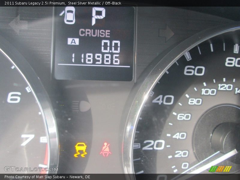 Steel Silver Metallic / Off-Black 2011 Subaru Legacy 2.5i Premium