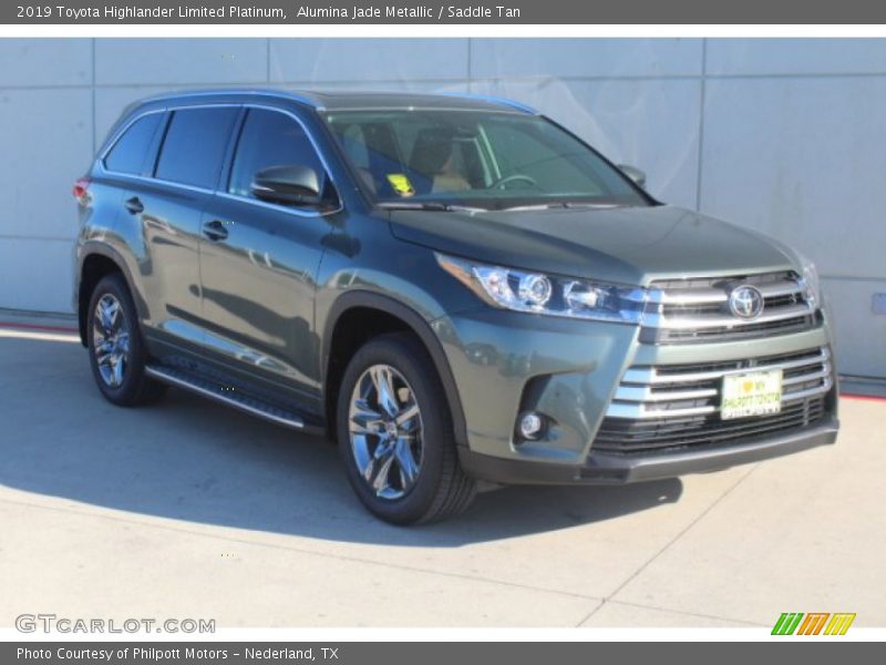 Alumina Jade Metallic / Saddle Tan 2019 Toyota Highlander Limited Platinum
