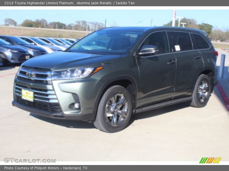 Alumina Jade Metallic / Saddle Tan 2019 Toyota Highlander Limited Platinum