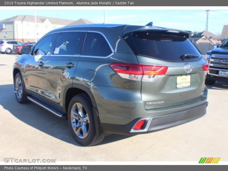 Alumina Jade Metallic / Saddle Tan 2019 Toyota Highlander Limited Platinum