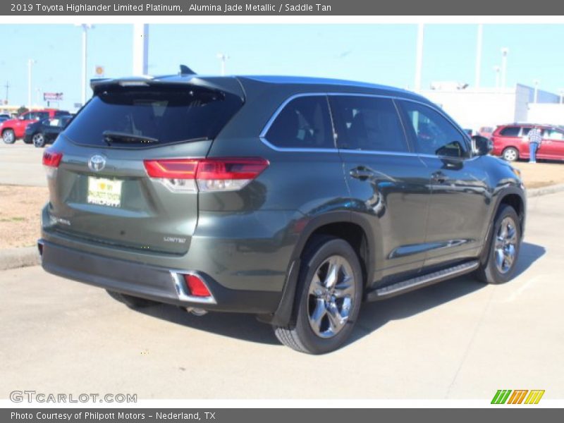 Alumina Jade Metallic / Saddle Tan 2019 Toyota Highlander Limited Platinum