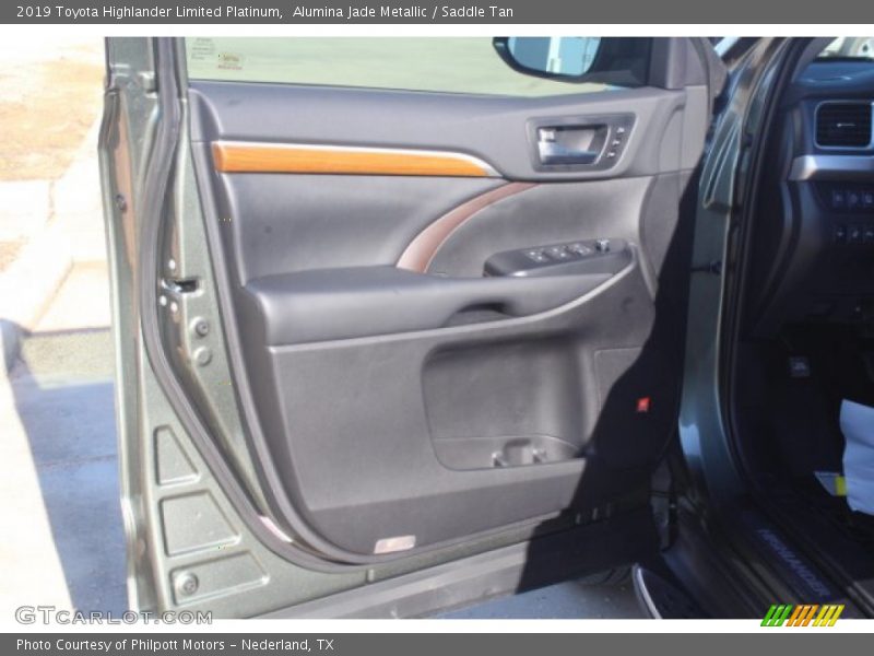 Alumina Jade Metallic / Saddle Tan 2019 Toyota Highlander Limited Platinum