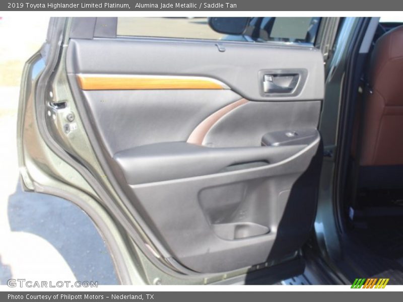 Alumina Jade Metallic / Saddle Tan 2019 Toyota Highlander Limited Platinum