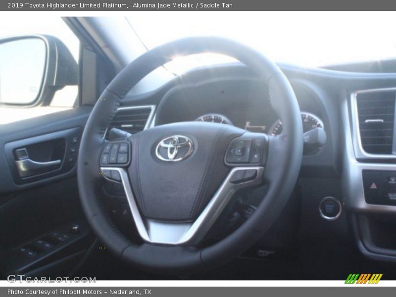 Alumina Jade Metallic / Saddle Tan 2019 Toyota Highlander Limited Platinum
