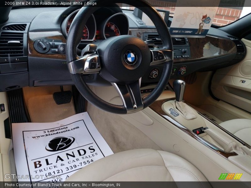 Alpine White / Beige 2006 BMW Z4 3.0i Roadster