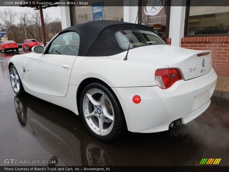 Alpine White / Beige 2006 BMW Z4 3.0i Roadster