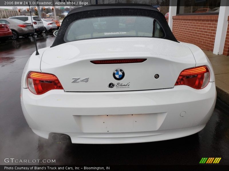 Alpine White / Beige 2006 BMW Z4 3.0i Roadster