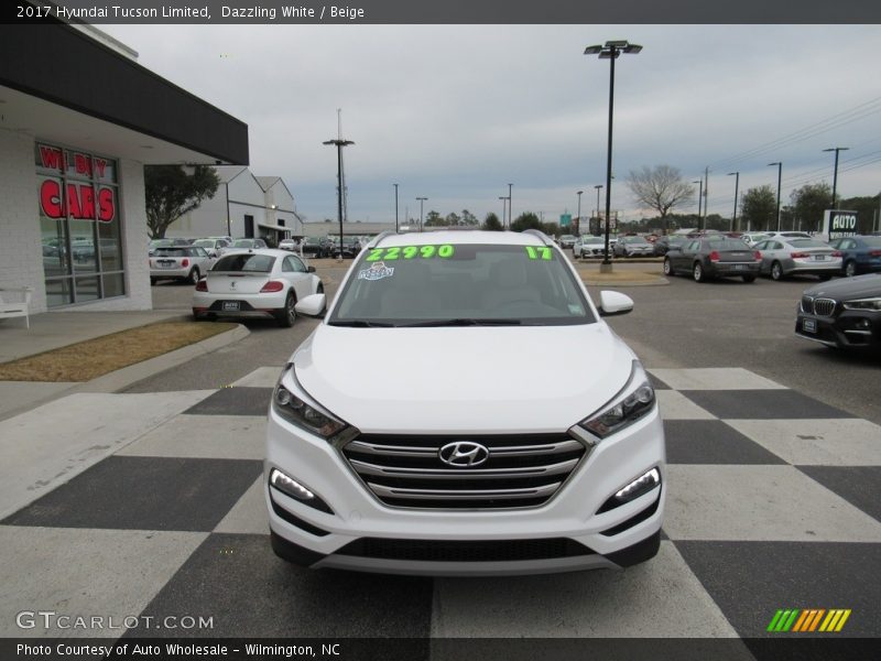 Dazzling White / Beige 2017 Hyundai Tucson Limited