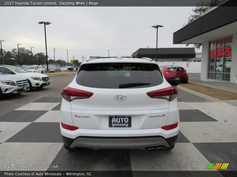 Dazzling White / Beige 2017 Hyundai Tucson Limited