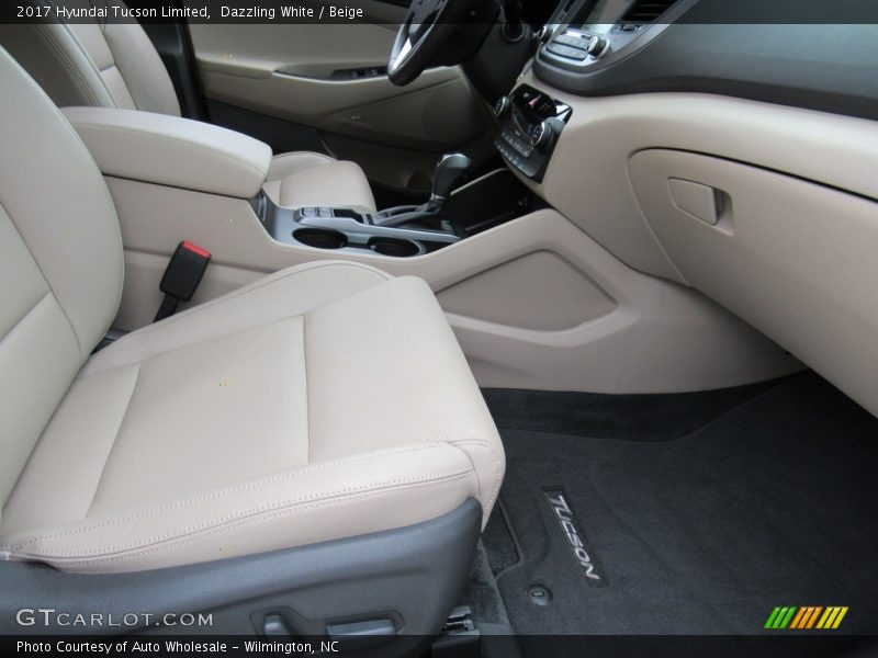 Dazzling White / Beige 2017 Hyundai Tucson Limited