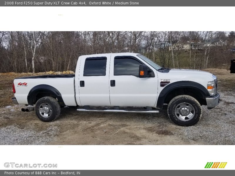 Oxford White / Medium Stone 2008 Ford F250 Super Duty XLT Crew Cab 4x4