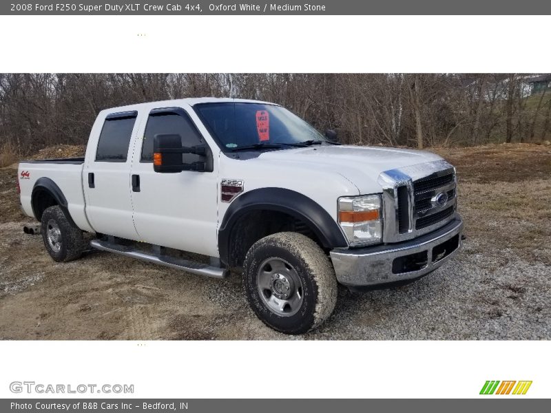 Oxford White / Medium Stone 2008 Ford F250 Super Duty XLT Crew Cab 4x4