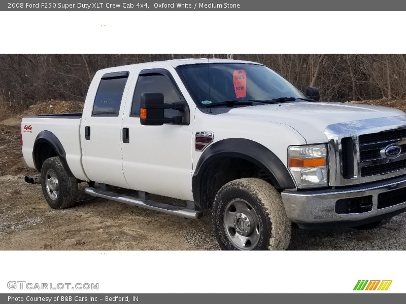 Oxford White / Medium Stone 2008 Ford F250 Super Duty XLT Crew Cab 4x4