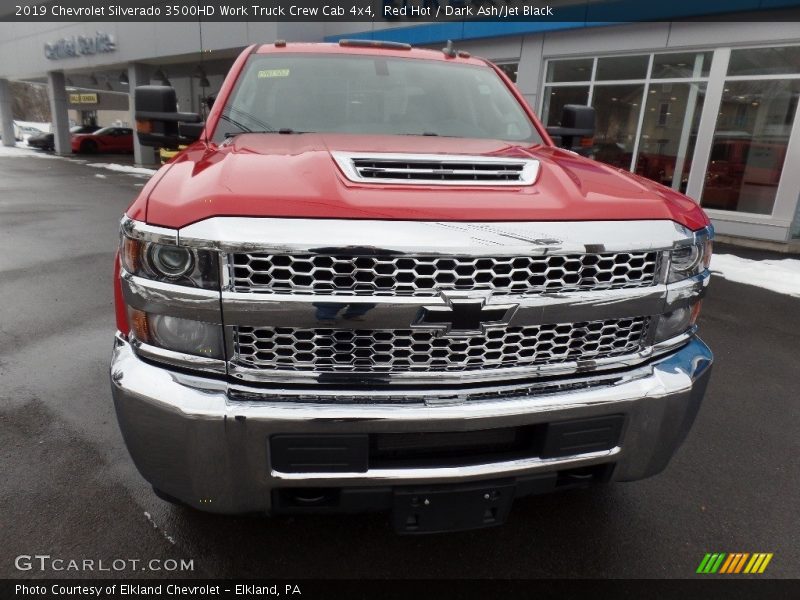 Red Hot / Dark Ash/Jet Black 2019 Chevrolet Silverado 3500HD Work Truck Crew Cab 4x4
