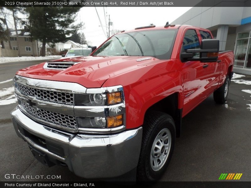 Red Hot / Dark Ash/Jet Black 2019 Chevrolet Silverado 3500HD Work Truck Crew Cab 4x4