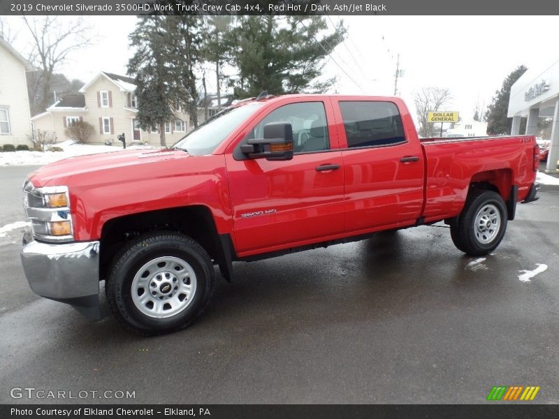 Red Hot / Dark Ash/Jet Black 2019 Chevrolet Silverado 3500HD Work Truck Crew Cab 4x4