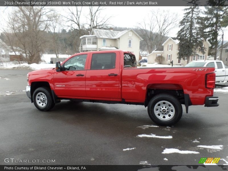 Red Hot / Dark Ash/Jet Black 2019 Chevrolet Silverado 3500HD Work Truck Crew Cab 4x4