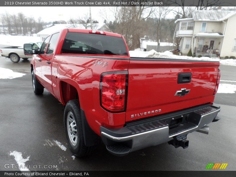 Red Hot / Dark Ash/Jet Black 2019 Chevrolet Silverado 3500HD Work Truck Crew Cab 4x4